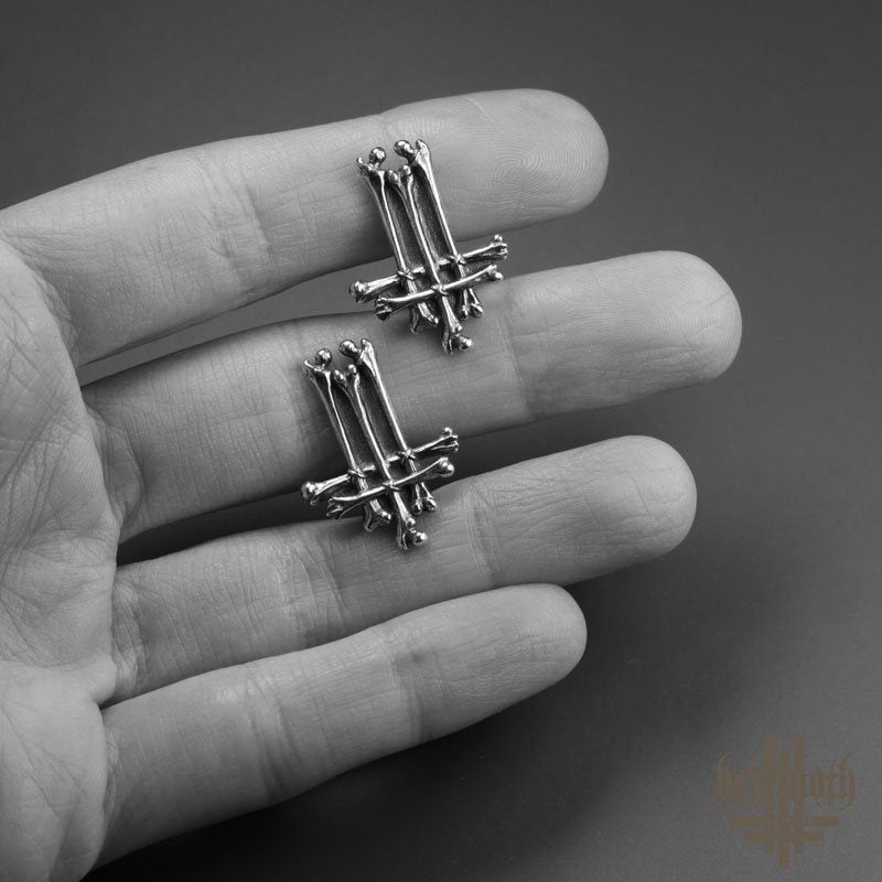 Behemoth 'Trivmviratvs' sterling silver cufflinks 