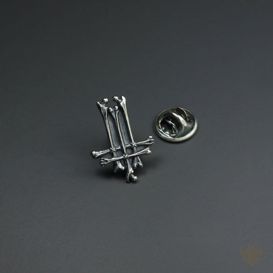 A Behemoth 'Trivmviratvs Bones' sterling silver pin