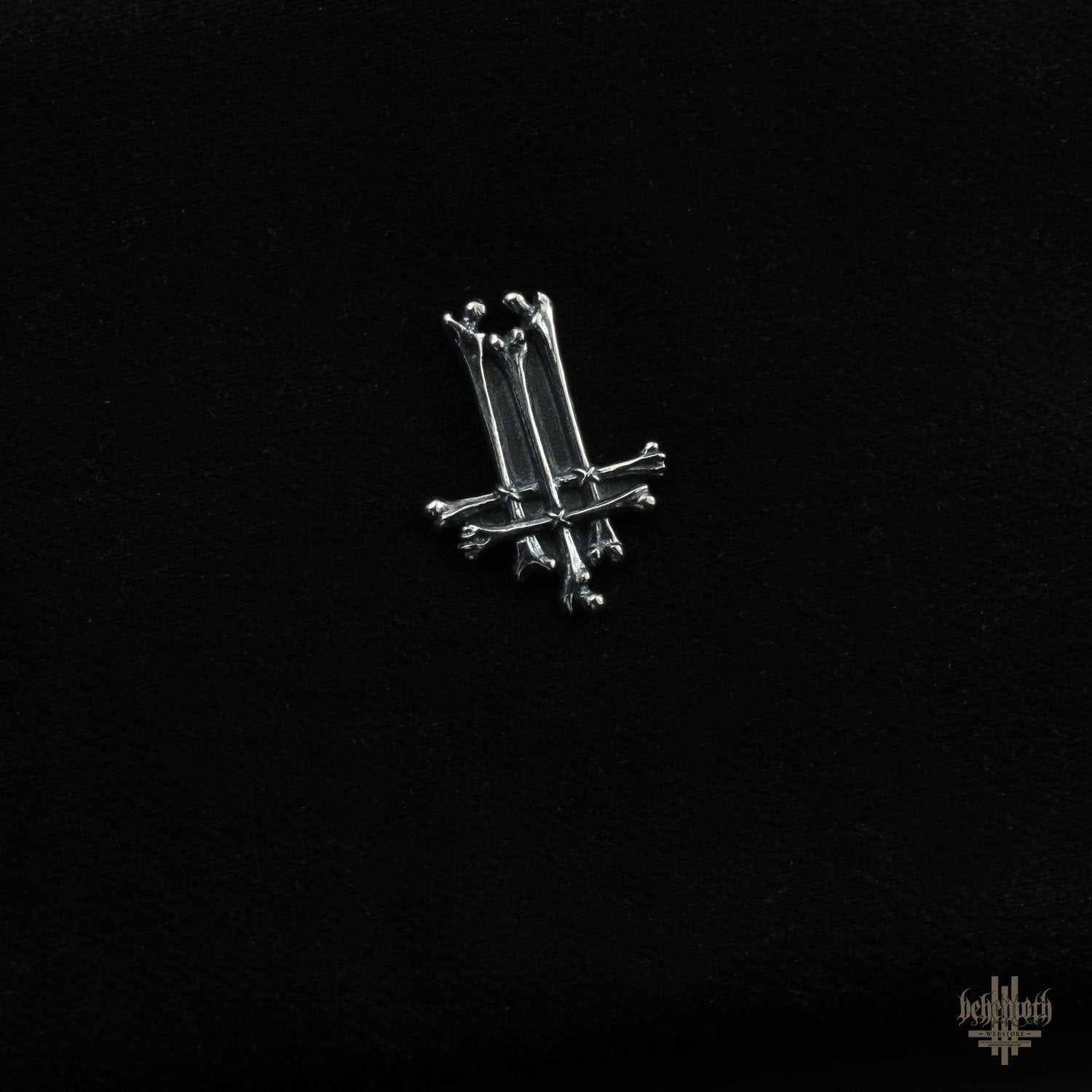 A Behemoth 'Trivmviratvs Bones' sterling silver pin