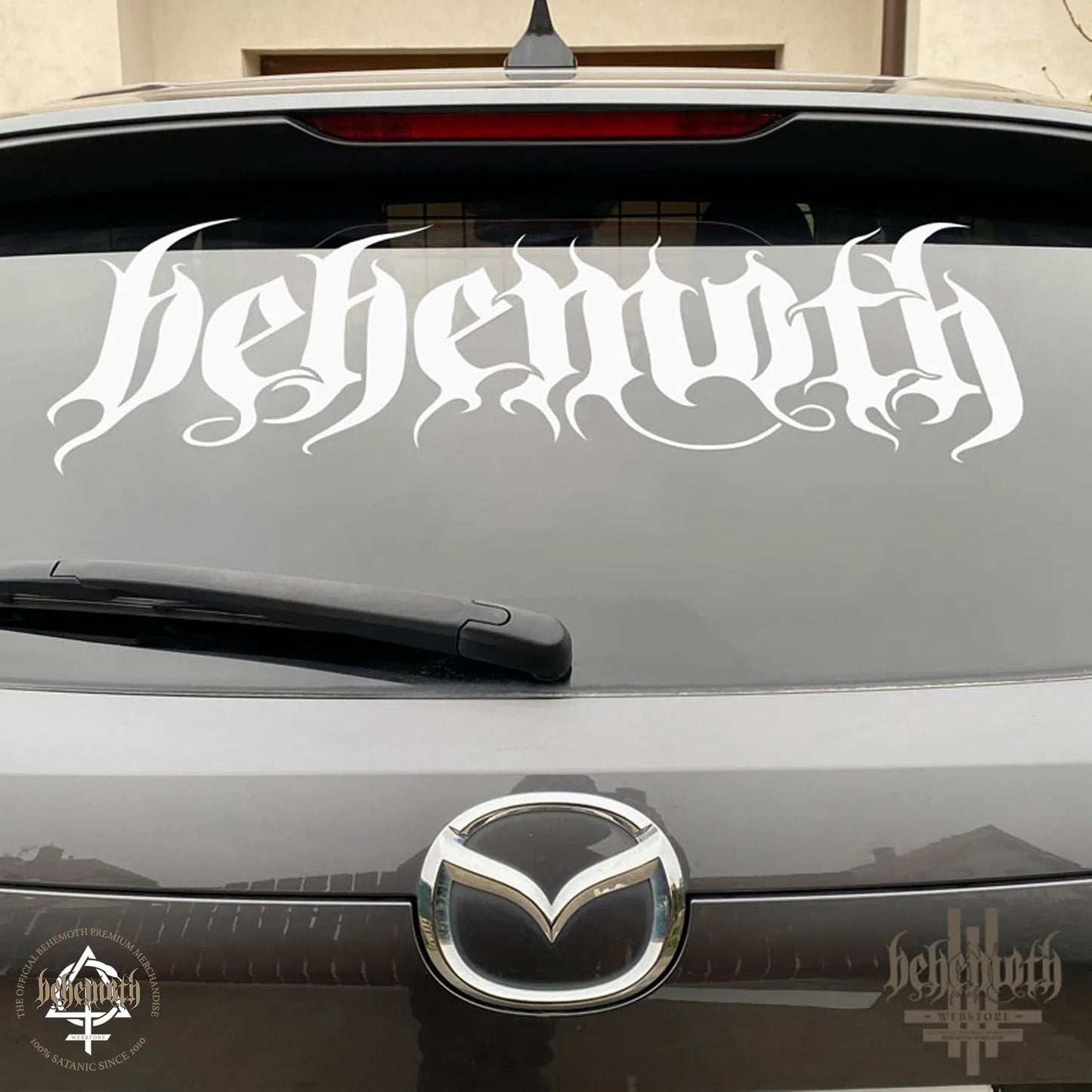 Behemoth LOGO White Decal - Large