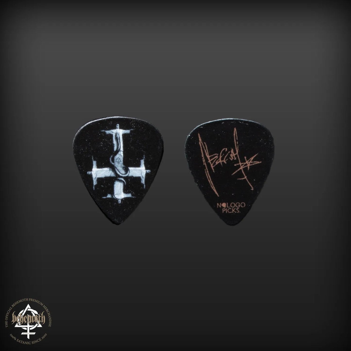 Behemoth 'Cross Statue' black Nergal signature guitar pick