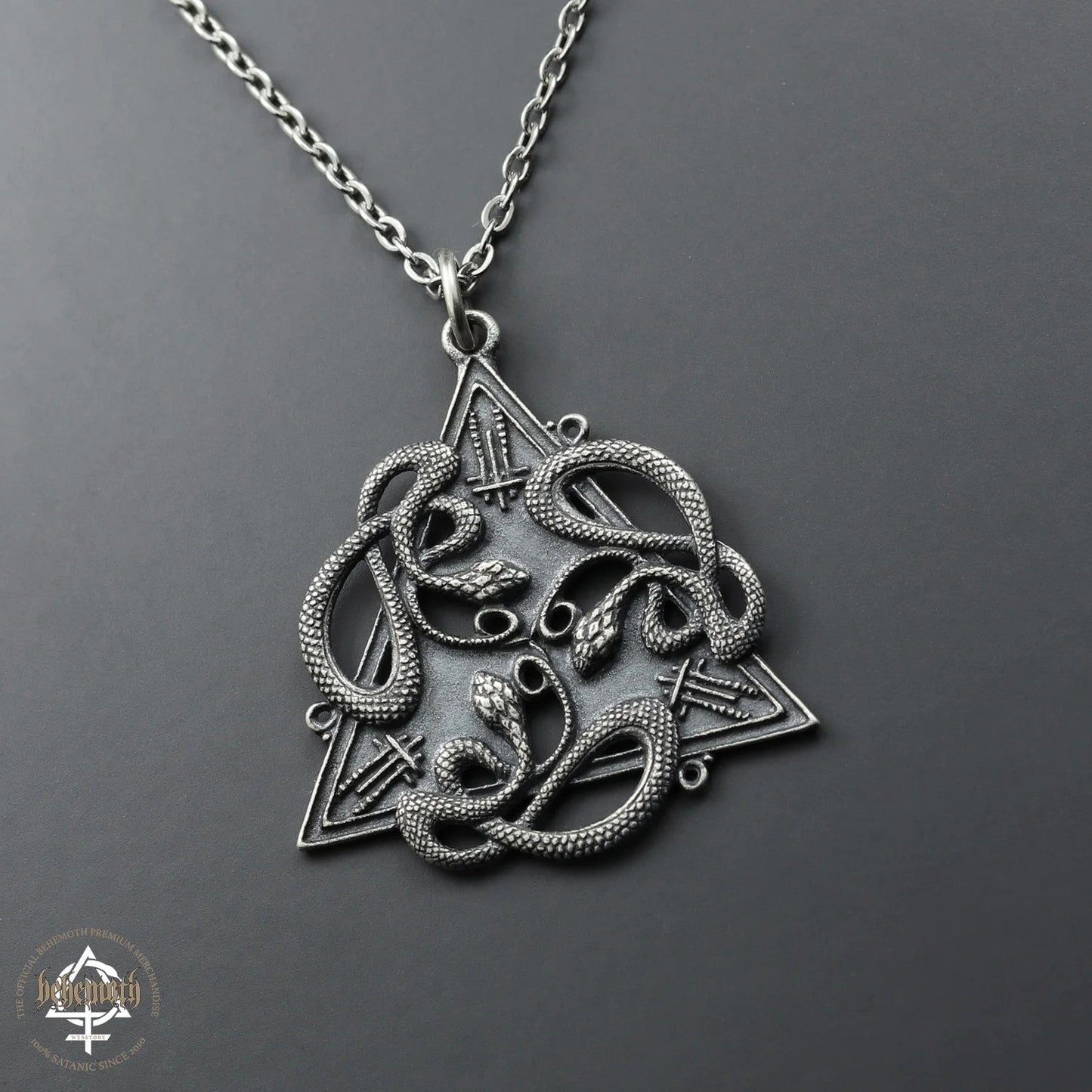 Behemoth '666' sterling silver necklace