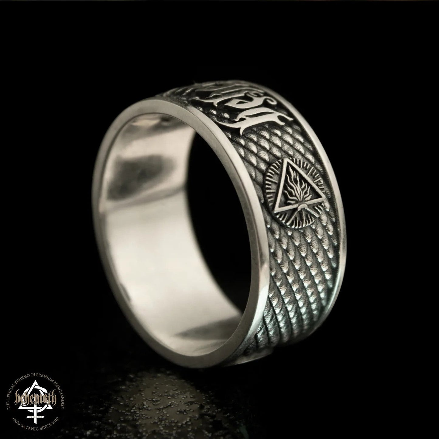 Behemoth 'The Unholy Trinity' Sterling Silver Ring