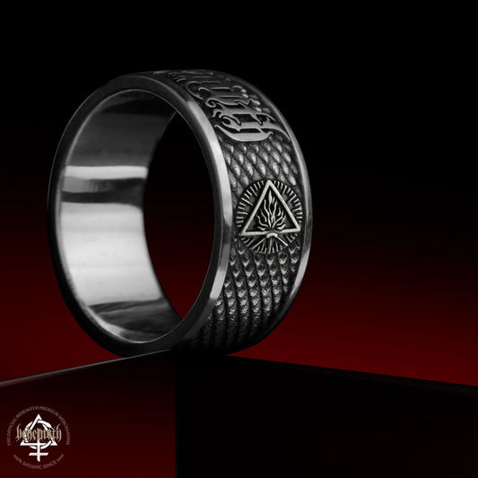 Behemoth 'The Unholy Trinity' Sterling Silver Ring