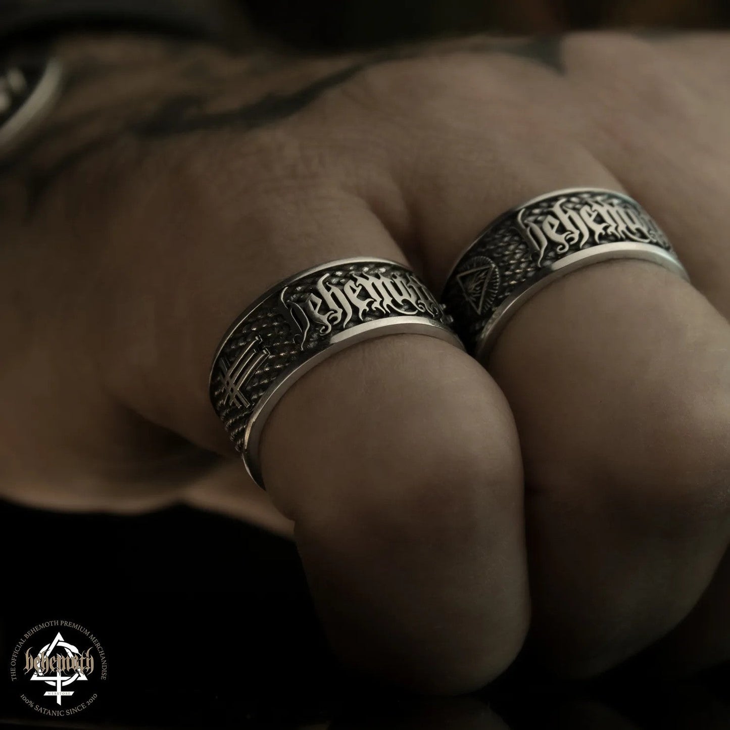 Behemoth 'Trivmviratvs' Sterling Silver Ring