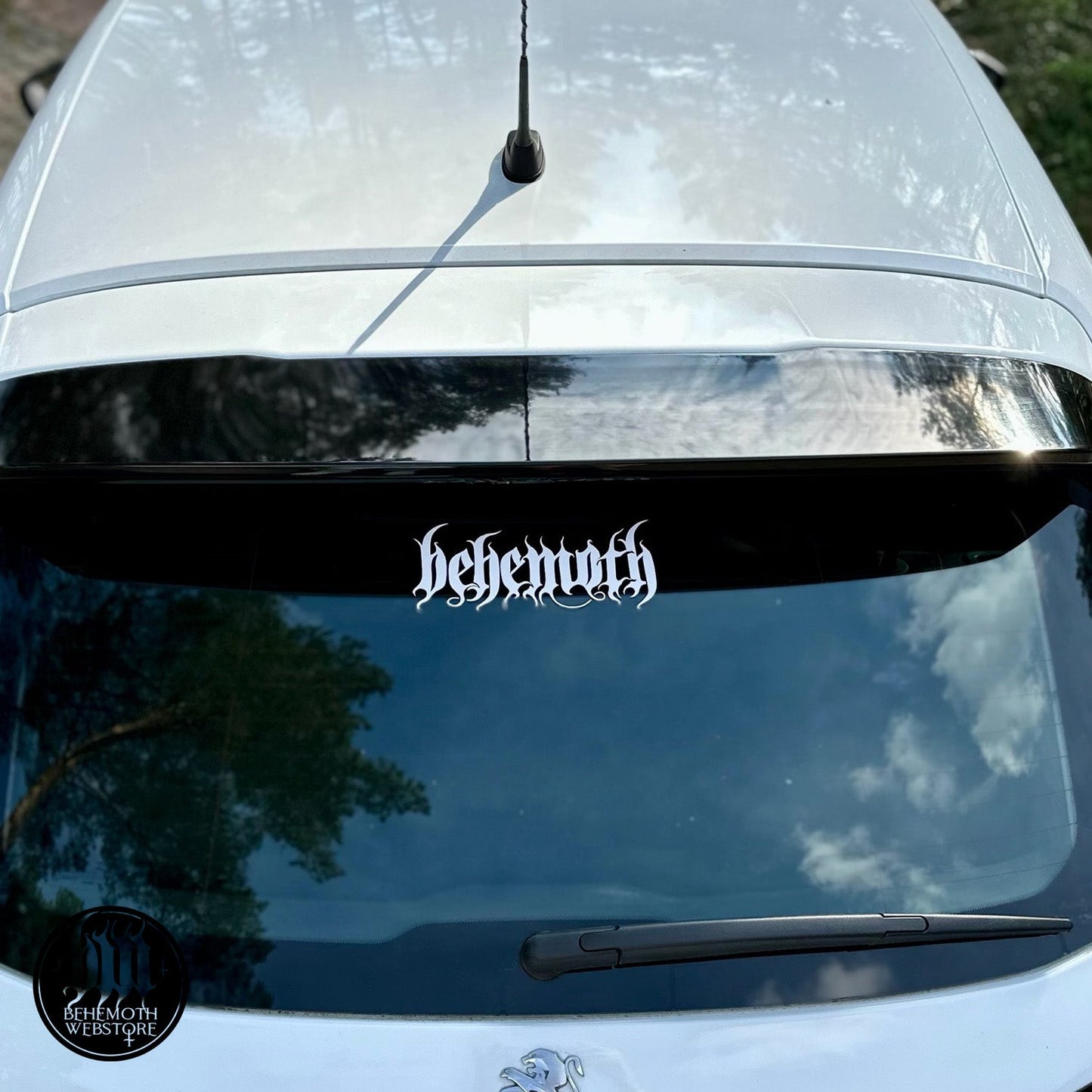 Behemoth LOGO White Decal