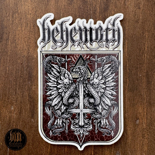 Behemoth 'The Republic Of The Unfaithful' White Vinyl Sticker